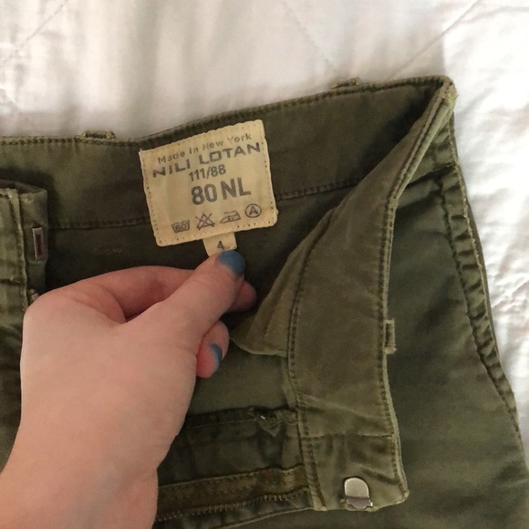 Nili Lotan navy green jean joggers - Picture 8 of 8